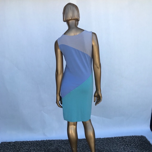 Jersey double layer color block dress - Picture 2 of 5